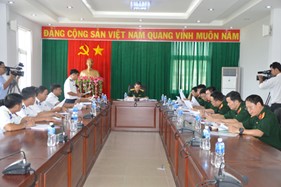 Kiểm tra công tác chuẩn bị bầu cử đại biểu Quốc hội Khóa XIV và Hội đồng nhân dân các cấp nhiệm kỳ 2016-2021 tại BTL Vùng Cảnh sát biển 3