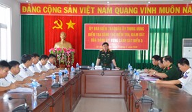 Ủy ban Kiểm tra Quân ủy Trung ương kiểm tra công tác kiểm tra, giám sát của Đảng ủy Vùng Cảnh sát biển 3