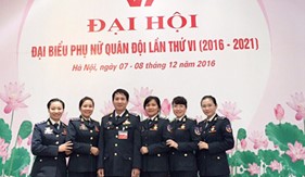 Đoàn đại biểu Cảnh sát biển tham dự Đại hội Đại biểu Phụ nữ Quân đội lần thứ VI (2016-2021) 