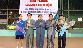 Cục Chính trị Cảnh sát biển tổ chức Giải tennis chào mừng bầu cử Đại biểu Quốc hội và Hội đồng nhân dân các cấp