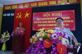 Hội nghị điểm tổng kết 25 năm thực hiện Cuộc vận động "Xây dựng môi trường văn hoá tốt đẹp, lành mạnh, phong phú trong Quân đội" gắn với phong trào “Toàn dân đoàn kết xây dựng đời sống văn hoá"