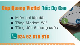 Khuyến mãi đặc biệt khi lắp đặt mạng cáp quang Viettel cho hộ gia đình