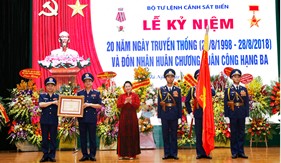 Kỷ niệm 20 năm Ngày truyền thống: Lực lượng Cảnh sát biển Việt Nam vinh dự đón nhận Huân chương Quân công hạng Ba