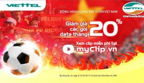 Chào đón AFF Suzuki Cup 2018: Viettel giảm 20% cước đăng ký 3G/4G