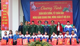 Trung tâm Đào tạo và bồi dưỡng nghiệp vụ Cảnh sát biển tham gia chương trình “Xuân Biên cương”, “Tết Quân dân”