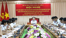 Phụ nữ Bộ Tư lệnh Vùng Cảnh sát biển 1 sơ kết giữa nhiệm kì 2016 - 2021