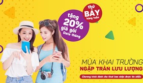 Mùa khai trường – Ưu đãi 20% giá gói data, ngập tràn lưu lượng