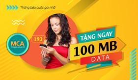 Nhận Data ưu đãi khi dùng Dịch vụ Thông báo cuộc gọi nhỡ (MCA)