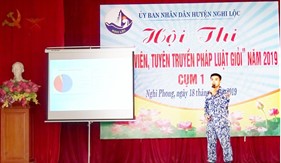 Đoàn Đặc nhiệm PCTP ma túy số 2 tham gia Hội thi "báo cáo viên, tuyên truyền viên pháp luật giỏi" năm 2019 do huyện Nghi Lộc tổ chức