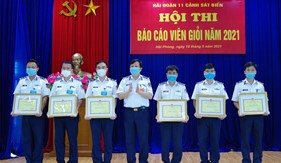 Hải đoàn 11 tổ chức Hội thi Báo cáo viên giỏi năm 2021