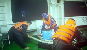 Tàu Cảnh sát biển 8002 tiếp tục cứu nạn thành công tàu ĐNa0494 và 13 thuyền viên