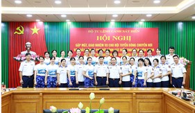 Gặp mặt, giao nhiệm vụ cho các đội tuyển tham gia liên hoan TDTT phụ nữ Quân đội năm 2022