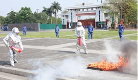 Luyện tập các phương án sẵn sàng chiến đấu bảo vệ cơ quan Bộ Tư lệnh Cảnh sát biển