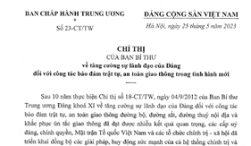 Cảnh sát biển Việt Nam đẩy mạnh tuyên truyền, triển khai thực hiện Chỉ thị số 23-CT/TW, ngày 25/5/2023 của Ban Bí thư về “Tăng cường sự lãnh đạo của Đảng đối với công tác bảo đảm trật tự, an toàn giao thông trong tình hình mới”