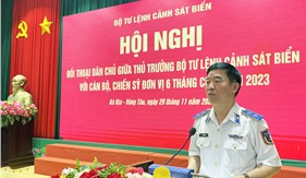 Chính ủy Cảnh sát biển đối thoại dân chủ với cán bộ, chiến sĩ Bộ Tư lệnh Vùng Cảnh sát biển 3