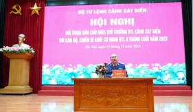 Thiếu tướng Lê Quang Đạo đối thoại dân chủ với cán bộ, chiến sĩ khối cơ quan Bộ Tư lệnh