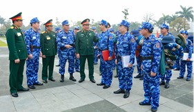 Thượng tướng Huỳnh Chiến Thắng kiểm tra công tác luyện tập chuyển trạng thái SSCĐ tại Bộ Tư lệnh Cảnh sát biển
