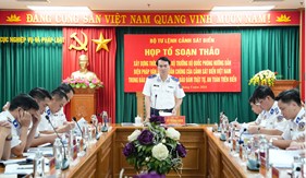 Họp Tổ soạn thảo xây dựng Thông tư của Bộ trưởng Bộ Quốc phòng hướng dẫn biện pháp vận động quần chúng của Cảnh sát biển Việt Nam
