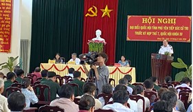 Thiếu tướng Lê Quang Đạo tiếp xúc cử tri trước Kỳ họp thứ 7 Quốc hội khoá XV