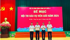 Bộ Tư lệnh Vùng Cảnh sát biển 3 bế mạc Hội thi Báo vụ viên giỏi