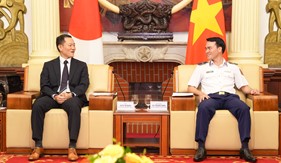 Thiếu tướng Vũ Trung Kiên tiếp Bí thư thứ Nhất, Đại sứ quán Nhật Bản tại Việt Nam
