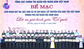 Bế mạc Liên hoan hát ru, hát dân ca cấp toàn quân năm 2024