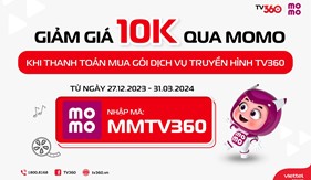 Mua gói Truyền hình TV360 giá hời nhất, chỉ có tại MoMo!