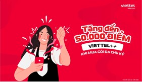 Nhận tới 50.000 điểm Viettel++ cho thuê bao trả trước đăng ký gói dài kỳ trên kênh số