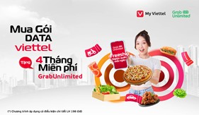 Trải nghiệm miễn phí 04 tháng GrabUnlimited khi đăng ký gói cước trên ứng dụng My Viettel