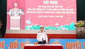 Thủ trưởng Bộ Tư lệnh đối thoại dân chủ với cán bộ, chiến sĩ Trung tâm Đào tạo và Bồi dưỡng nghiệp vụ Cảnh sát biển