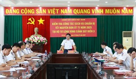 Bộ Tư lệnh Cảnh sát biển kiểm tra công tác sẵn sàng chiến đấu và chuẩn bị Tết Nguyên đán Ất Tỵ các đơn vị phía Nam