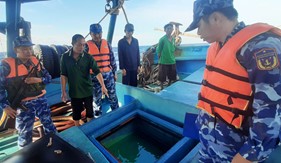 Bắt giữ tàu vận chuyển trái phép dầu diesel trên biển