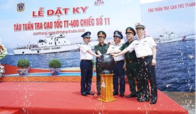 Lễ đặt ky tàu tuần tra cao tốc TT-400 chiếc số 11 của Cảnh sát biển Việt Nam