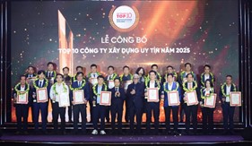 Viettel Construction tiếp tục góp mặt trong Top 10 Nhà thầu uy tín năm 2025