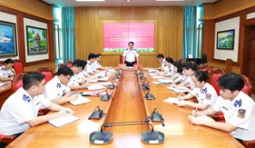Giao nhiệm vụ cho cán bộ tham dự Hội nghị cấp cao diễn đàn Cảnh sát biển ASEAN