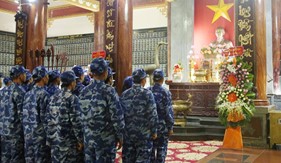 Hành quân về nguồn khu di tích lịch sử Minh Đạm