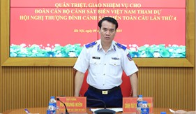 Giao nhiệm vụ cho Đoàn cán bộ tham dự Hội nghị thượng đỉnh Cảnh sát biển toàn cầu