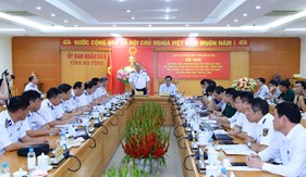 Tư lệnh Cảnh sát biển Việt Nam thăm, làm việc với UBND tỉnh Hà Tĩnh 
