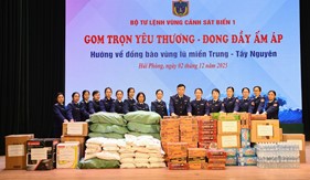 Bộ Tư lệnh Vùng Cảnh sát biển 1 chung tay hỗ trợ đồng bào tỉnh Đắk Lắk bị thiệt hại do mưa lũ