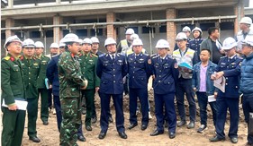 Thiếu tướng Lê Đình Cường kiểm tra tiến độ xây dựng Trung tâm Huấn luyện thực hành số 1