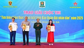 Bộ Tư lệnh Vùng Cảnh sát biển 2 đạt giải Ba trong Cuộc thi "Tìm hiểu kiến thức pháp luật trên Báo Quân đội nhân dân" năm 2025