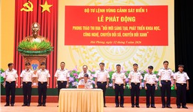 Bộ Tư lệnh Vùng Cảnh sát biển 1 thi đua “Đổi mới sáng tạo, phát triển khoa học, công nghệ, chuyển đổi số, chuyển đổi xanh”