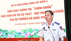 Bộ Tư lệnh Vùng Cảnh sát biển 4 tổ chức sinh hoạt “chỉnh huấn” thực hiện Chỉ thị 76 của Bộ trưởng Bộ Quốc phòng