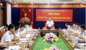 Bộ Tư lệnh Vùng Cảnh sát biển 1 sơ kết công tác Đảng, công tác chính trị  6 tháng đầu năm 2026