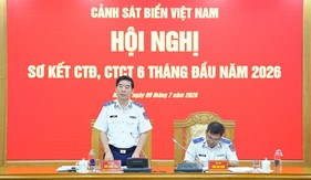 Cảnh sát biển Việt Nam sơ kết công tác đảng, công tác chính trị 6 tháng đầu năm 2026