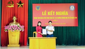 Trung tâm Huấn luyện thực hành số 1 ký kết Quy chế phối hợp với Trường THCS Nghĩa Tân