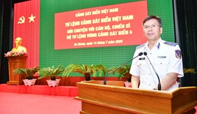 Tư lệnh Cảnh sát biển Việt Nam thăm, làm việc tại Bộ Tư lệnh Vùng Cảnh sát biển 4