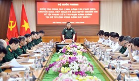 Bộ Quốc phòng kiểm tra công tác 1389 tại Bộ Tư lệnh Vùng Cảnh sát biển 1