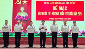 Bộ Tư lệnh Vùng Cảnh sát biển 2 bế mạc Hội thi tàu tốt - Hội thao huấn luyện tàu năm 2026