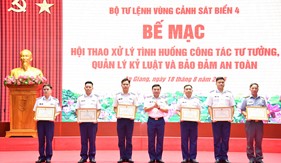 Bộ Tư lệnh Vùng Cảnh sát biển 4 nâng cao năng lực xử lý tình huống cho đội ngũ cán bộ chỉ huy, quản lý các cấp